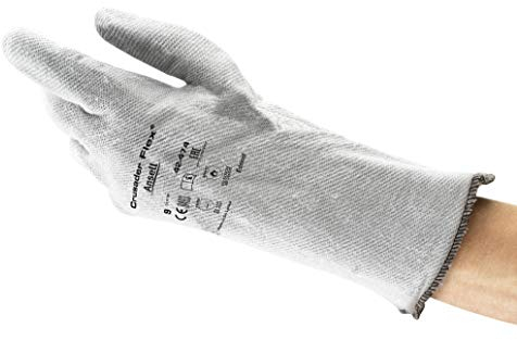 Ansell ActivArmr 42-474, Hitzeschutz Handschuh, Industrielle hitzebeständige Handschuhe, Arbeitshandschuhe mit Filz -Futter und Stulpen, Professionelle Schutz-Handschuhe, 12 Paar, Gr. L