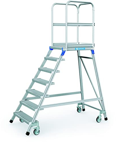 ZARGES Podesttreppe, einseitig 7 Stufen Z600