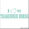 cartattoo4you® AI-01987 I Love -als Herz- My TRAKEHNER Horse Autoaufkleber Aufkleber Farbe Mint, glänzend 20 x 7 cm Waschstrassenfest, Motiv Copyright by dh-Folien