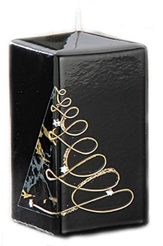 Kerze Noel - Vierkant/square - schwarz - 15x6cm