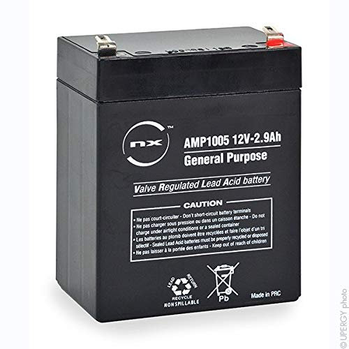 NX - NX - Batterie Plomb AGM NX 2.9-12 General Purpose 12V 2.9Ah F4.8