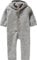 Engel-Natur Baby Overall mit Kapuze aus Bio Schurwoll-Fleece, Hellgrau Melange, Gr. 86/92