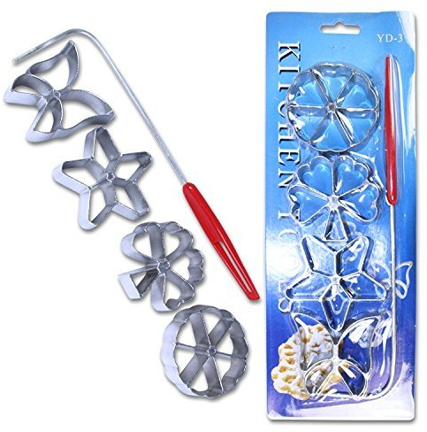 'Set of 4 Cutters for Biscuits Hworost and Holder Metal 1/4