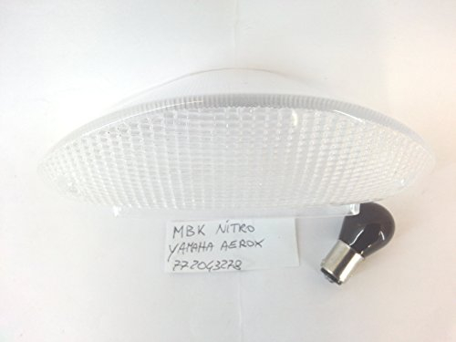 Bremsglas hinten transparent kompatibel mit MBK Nitro kompatibel mit Yamaha Aerox 97-99 - inklusive roter Glühbirne 12 V - 21/5 W - Marke One - Code 77206603