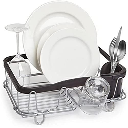Umbra Multi-Use Dish Rack Black Sinkin multifunktionaler Geschirrständer Schwarz/Nickel, Metall, Groß