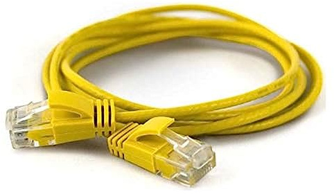wantecWire Extra dünnes Patchkabel CAT.6 UTP, Länge 0.5 m, gelb