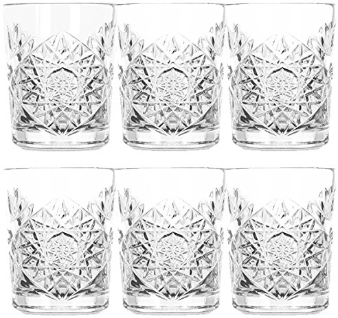 Libbey Hobstar Whiskyglas, Wasserglas, Saftglas, Kristallglas, 350 ml, 6 Stück