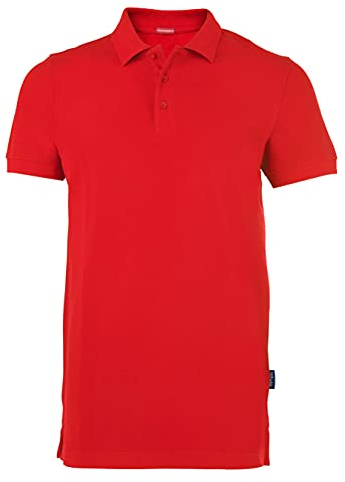 HRM Herren Heavy Performance Polo, rot, Gr. XL I Premium Polo Shirt Herren I Basic Polohemd bis 60°C waschbar I Hochwertige & nachhaltige Herren-Bekleidung I Workwear