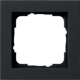 Gira 021109 schwarz m Abdeckrahmen 1f E2 m