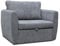 mb-moebel Schlafsessel mit Schlaffunktion Gästebett Klappsofa mit Bettfunktion mit Bettkasten Couch Schlafcouch klein Mini Sofa Sessel Salon Jugendzimmer Kindersofa 110x90x90cm SARA (Dunkelgrau)
