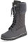 Polar Damen Kunstpelz Warm Thermal Wasserdicht Draussen Gehen Schnee Winter Gummisohle Wadenstiefel - Grau/Grau Lammfell - UK9/EU42 - YC0602