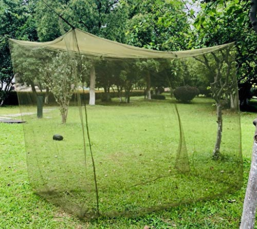 Aquinas Eagle Moskitonetz, 10 Stück, tragbar, Militärgrün, taktisches Moskitonetz für Camping für ein Twin/Twin XL Bett