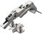 2 x Salice Topfband 155° Serie 200 (Null-Einsprung) mit Dämpfer im Topf Bohrbild T45 Eckanschlag mit Kreuz-Montageplatte Höhe 3 mm mit Euroschrauben, Langlochverstellung Schrankscharnier von SO-TECH®