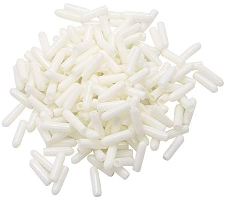 AUEAR, Paquete de 200 Tapas Protectoras de Hilo de Alambre de PVC Universal para lavaplatos, Color Blanco, 3 mm, Tapas de Extremo Redondo, Tapas organizadoras de Puntas