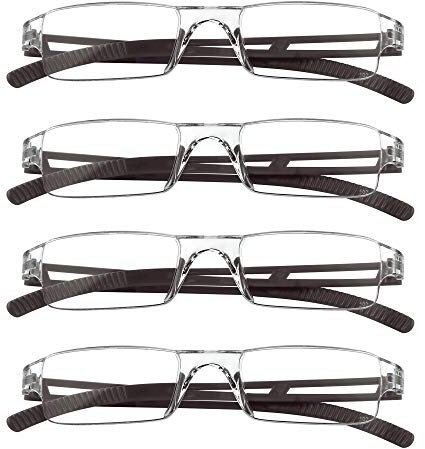 LifeArt Lesebrillen, Blaulicht-Blockierbrille, Computer-Lesebrille für Damen und Herren, Brillengestell mit rechteckigem Mode-Design (Braun, 2.50)