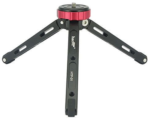 Haoge HTP-01 Table Top Tabletop Tripod Desktop Stand for DSLR Camcorder Digital Camera Low Angle Shot Macro Photography Max load 6.8kg 15lb