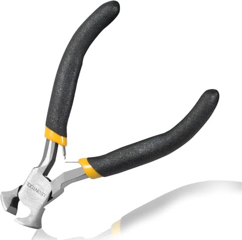 LEONTOOL End Cutting Pliers 4.5-Inch Nail Remover Tool Nail Puller Tools Staple Puller Flush Cut Pliers Wire Cutters for Crafts End Nipper Pliers Trim Candle Wicks Staple Remover