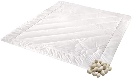 KALIOPE Natura Wildseide Sommerdecke 155x220 Temperaturregulierung, Feuchtigkeitsableitung, Ideale Bettdecke für den Sommer