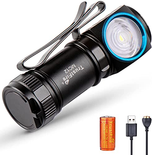 TrustFire MC12 Mini LED Stirnlampe Taschenlampe 1000 Lumen helle Taschenlampe mit Akku und USB magnetisch wiederaufladbar
