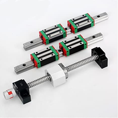 CHENSH-LMG 2 Set HGH20 ALY LÄNGE + 1 Set SFU1605 + 4 HGH20CA / HGW20CC Linearanleitung Hohe Montage Square Lastkugelschraube Linear Bewegungsmodul (Color : HGW20CC, Guide Length : 2200mm)