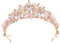 LEEMASING Brautkrone, Hochzeits-Tiara, Brautschmuck, Mädchen, Kopfschmuck, Prinzessin, luxuriös, elegant, für Damen, Geburtstag, Festzug, Hochzeit, Abschlussball, 1 Count (Pack of 1), Kristall,