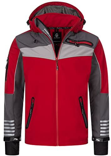Rock Creek Softshelljacke Herren Outdoor H-288 | Wasserabweisende Übergangsbekleidung, funktionale Wanderjacke für Männer, Camping, Freizeit und wechselhaftes Wetter
