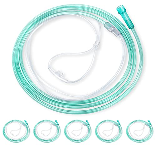 ANSNF Standard Oxygen Nasal Cannula for Adult - 7 ft, Soft Material, Kink Resistant, Lightweight Tubing (5 Pack)