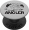 Angler Bär Fisch im Mund angeln fischen Winter Fischer PopSockets mit austauschbarem PopGrip