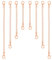8 Stück Verlängerung für Halskette, 4 Größen Schmuck kettenverlängerung für Schmuckherstellung Halsketten Extender Armband Fußkettchen (Roségold)