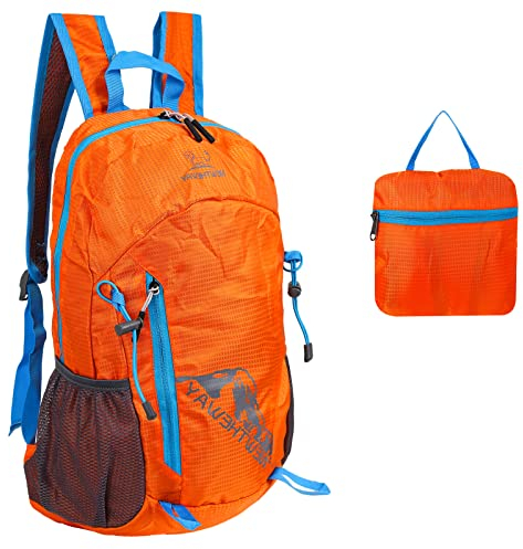 20L Leichter Faltbar Rucksack Packbarer Rucksack Tragbarer Faltbare Rucksäcke Wasserdichter Multifunktional Lässiges Camping Ultraleichter Rucksack Draussen Bergsteigen Wandern Leichter Tagesrucksack