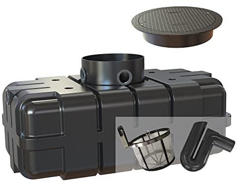 Garten-Zisternen Flachtank 1700 Liter (mit Filterset und Abdeckung)