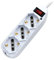 MULTIPRESA 3 POSTI 10-16A-SCHUKO CON INTERRUTTORE BIANCA E CAVO 3M