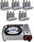 Imex Réchaud à gaz/camping portable 4,1 kW avec 20 cartouches de gaz