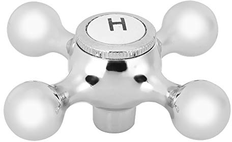 Cross Arm Faucet Handle,Universal Alloy Tap Handles Replacement Victorian Style Cross Head Faucets Taps Heads Replacement for Bathroom Basinath Kitchen Sink