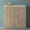 Mai & Mai Möbel Kommode Aufbewahrungsschrank mit 4 Türen in Weiß matt + Kerneiche Sideboard Schrank Mehrzweckschrank BTH: 100x36,4x98 cm Schrank04