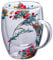 Blogiiup Glass Coffee Mugs, Double Walled Glass Mugs 350ml Glass Coffee Mugs Clear Dried Flowers Coffee Cups with Anti-scald Handle Glass Cups for Hot Drinks, Tea, Milk Style1