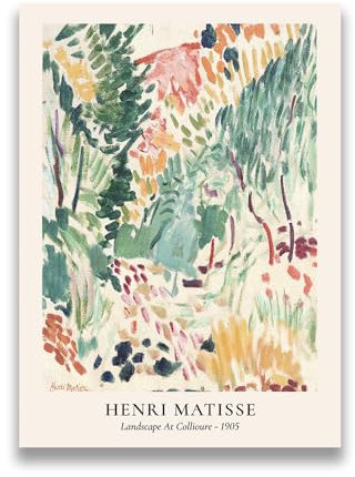 Galerie-Wandbilder, Vintage, Van Gogh Matisse, Ausstellung, Wandkunst, Poster, abstrakte Leinwanddrucke, ungerahmt, Wohnzimmer-Dekor, ästhetische Schlafzimmerdekoration (SKU-5, 50 x 75 cm, ungerahmt)