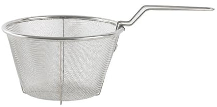 Panier à frire rond pour casserole, panier à friteuse en acier inoxydable de qualité alimentaire, passoire à friture ronde, panier à frire rond, grillage métallique, couverts à frire pour frites,