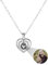 MMXX Personalisierte Projektion Halskette mit Bild im Inneren für Frauen 925er Sterling Silber Foto Halskette Bild Versteckte Gedenkkette Ich Liebe Dich 100 Sprachen (F1: Silber)