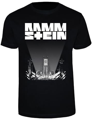 Rammstein T-Shirt Bühne schwarz, Offizielles Band Merchandise Fan Shirt mit Brustdruck - L