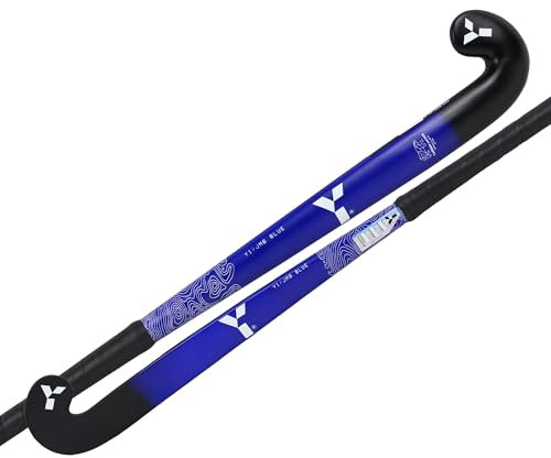 Y1 Hockey, JMB, Junior Hockey Stick for beginners, 100% Fibreglass, Blue, Pink, Starter Hockey Stick, Boys Hockey Stick, Girls Hockey Stick, Kids Hockey Stick
