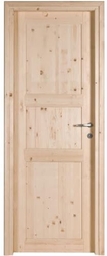 Kimono Casa - Porta in Legno di Abete Grezzo Battente - 210 x 90 - Reversibile