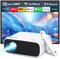 2024 Nuovo proiettore nativo 1080P, supporto Bluetooth 5.2 e 5G WiFi, 16000 lumen, proiettore portatile 4K, supporto 35-200 Throw dimensioni della tela, 2024 più recente proiettore LCD