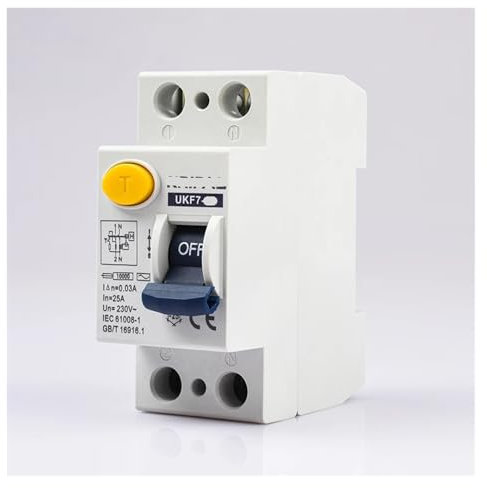 LTUNKHWP Disjoncteur à Courant différentiel résiduel 2P, disjoncteur de Fuite 30mA 300mA 16A 25A 40A Type AC(16A 30mA)