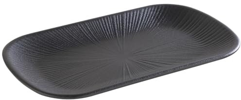 APS 85281 GN 1/4 Tablett Nero, 26,5 x 16,5 cm, Höhe 2,5 cm, Melamin, schwarz