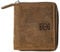 Elbleder Geldbörse klein Leder Vintage Braun RFID-Schutz mit Münzfach - Reißverschluss Geldbeutel für Damen & Herren - Echtleder Portemonnaie für 6 Karten - Polo Carré 109 VBR