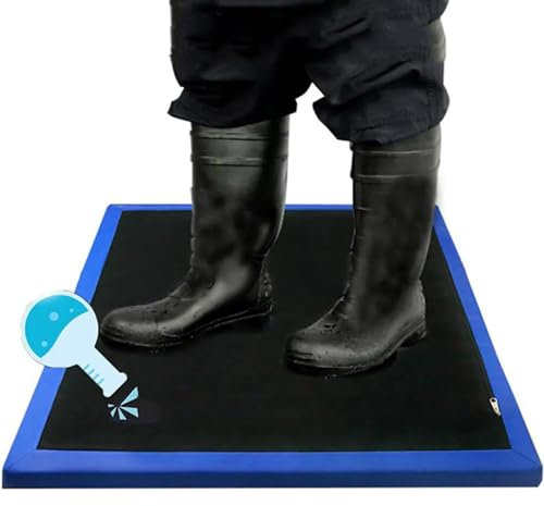 Schuh-Desinfektionsmatte, 59 x 69 cm, Outdoor-Matte für Krankenhaus, Labor, Tierhaltung, rutschfest und schmutzabweisend, Schuhdesinfektionsteppich