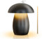 FUYO Wiederaufladbare Nachttischlampe Dimmbar - Berührungsempfindliche Pilz-Tischleuchte mit Einstellbarer Helligkeit, Batteriebetrieben Tischlampen Nachtlicht für Schlafzimmer (Elegantes Schwarz)