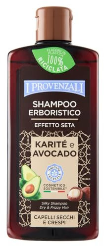 I Provenzali | Shampoo Erboristico Karitè e Avocado Capelli Secchi e Crespi, 6x250 ml