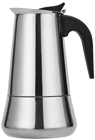 OKUMEYR Cafetière Expresso Pratique Pour Café Avec Filtre En Acier Inoxydable (6 Tasses 300ml, 1 Pièce, Compatible Avec Plusieurs Plaques)